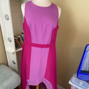 Lane Bryant 20 Pink & Pink Sharkbite Dress